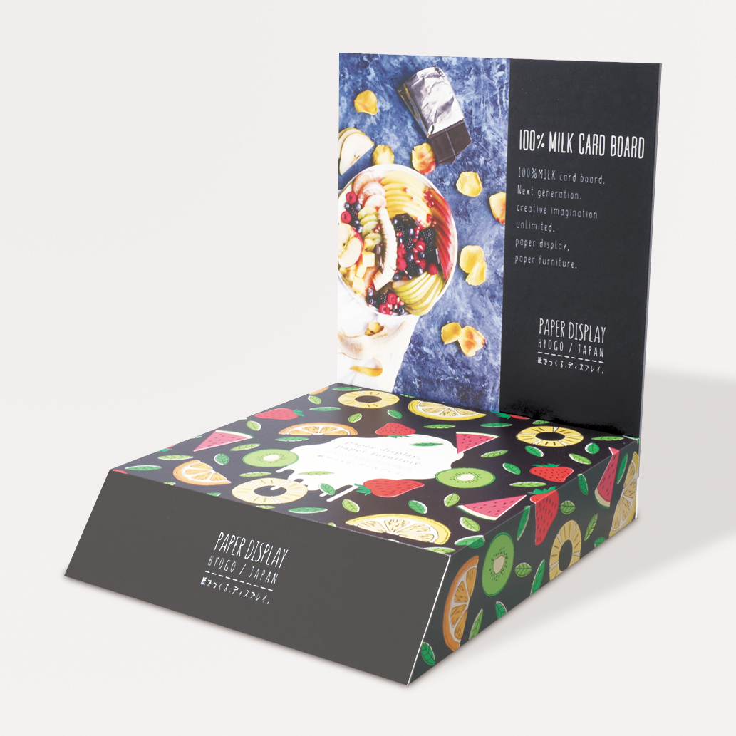 カウンター什器(1段/傾斜サイン) - 展示台・ディスプレイ什器製作